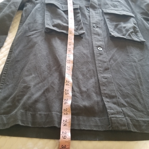 Topman | 100% Cotton Long Sleeve Oversized Double Pocket Twill Shirt - Picture 8 of 9